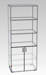 Semi-open office filing cabinet