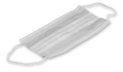 Medical face mask for respiratory protection of single-use "SORBOTEK", four-layer, size 165x85 mm,
