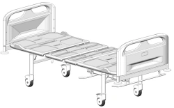 KF3-01-"MSC" (MSC-4103P) - Functional bed, on wheels, plastic backrests, plastic bed, regulation of sections pneumatically.