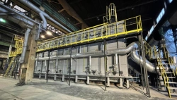 Industrial gas furnace with stationary hearth, UTK