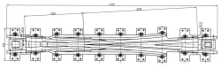 Cross-arm of P65 type of grade 1/9 (project MSZ.8414.03.000)