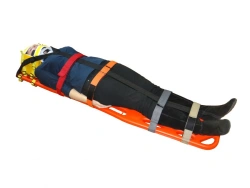 Spinal immobilisation shield with head fixator and belt system (set)