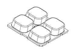 Lens for LED luminaires AMT-NV-50x50-5050(4)-30