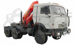 Crane-manipulator automobile (truck tractor); Truck tractor with CMU, UZST brand, type UZST04, modification 483T-19 on KA chassi