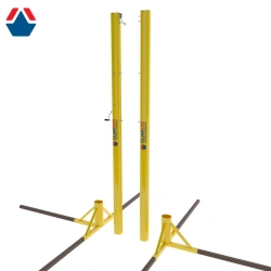Beach volleyball stands aluminium 100x120 with hidden net tensioning mechanism