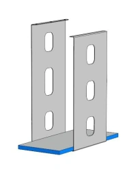 Stand for system unit suspended from metal frame