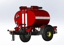 Tractor fire tank semi-trailer LKT-3P (using axles of LKT-P1800.00 model)