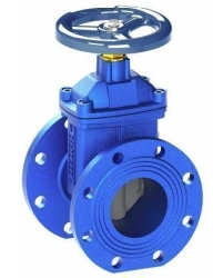 Rubberised wedge gate valves type ZKR DN65 Ru10/16 with attachments in various versions of execution