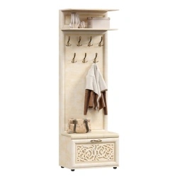 Alexandria LD 125.090.000 coat rack with cabinet Leather Lento/Rustica