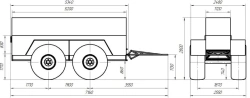 Trailer to snowmobiler "Predator" P25-260
