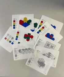Task cards for wooden coloured cubes