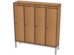 Metal-framed 4-section cupboard/ SD17
