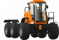 Self-propelled sprayer-spreader TUMAN-3, complete with replaceable technological equipment (boom sprayer T