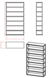 Metal shelving unit (SM series)