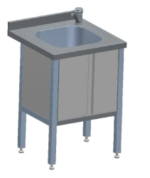 Table with sink closed
