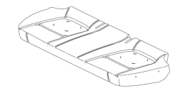 Rear seat cushion 100% 1601531