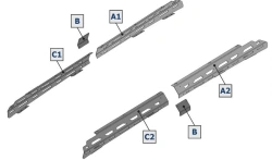 Roof rack part for TOYOTA LAND CRUISER 200 2007-/LEXUS LX570 2007- + fixing kit