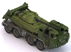 Military tractor "Shield" with tank