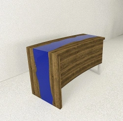 Conference table with one side panel
