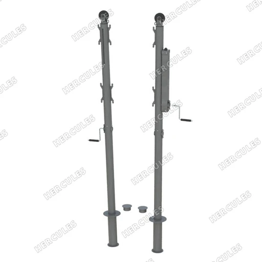 Telescopic Volleyball Posts S-109-2 with Cups