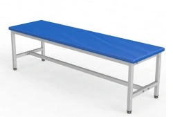 Locker room bench.