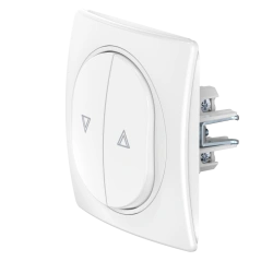 CADUCEUS ALING EON Flush-mounted push-button switch for roller shutters 10A, 250V~, white, art. no. E6075.00 (mechanism).