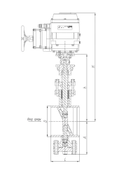 RK 110M series disc gates DN 100 to 250 mm, Pp up to 6,3 MPa, medium temperature up to 450?C under electric actuator