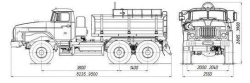 Tank truck for transportation of food liquids (technical water) ??? 4680K3-20 on chassis URAL 5557-1151-60, 5557-1151-62, 5557-1
