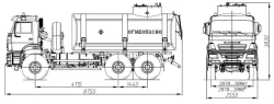 Oilfield tank truck ACN 4680A7-10 on KAMAZ 65222-53, 65222-54 chassis
