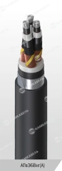 Power cable with aluminium conductors insulated with cross-linked polyethylene for voltage of 6, 10, 15, 20, 30 and 35 kV of APv