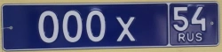 Vehicle registration plate Type 21