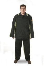 Special protective clothing:men's sets (jacket, trousers, helmets, armbands, aprons) for protection from elevated temperatures: