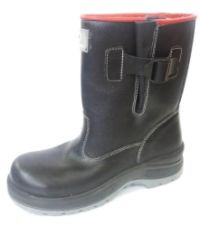 Men's and women's special leather half-boots for protection against thermal risks of electric arc, model EL-15M