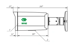 IP-camera with IR-illumination, model VK-AT-6-12-61