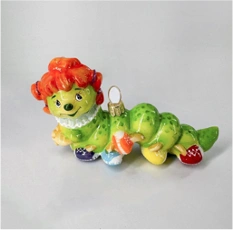Handmade glass Christmas tree toy "Caterpillar"
