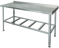 Cutting and production table with two sides, shelf-lattice SRP-2p-0,6/0,95