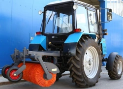 Machinery and equipment for public utilities: brushing equipment (broom attachments), models: Municipal broom machine MKShch-