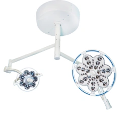 Surgical ceiling luminaire with emergency power supply adjustable two-block "EMALED 300/200"