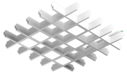 Pelin Pix - LED luminaire. Designed for use in rooms equipped with Grigliato™ ceilings.