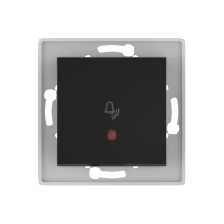 CADUCEUS ALING PRESTIGE Flush-mounted push-button switch with indication 10A, 250V~, black (soft touch), article no. 601