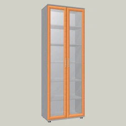 Document cabinet with two glass doors in frame profile model ??-4