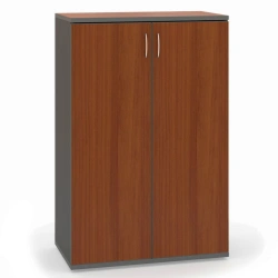 S71 Cupboard 3 shelves, 2 doors, from the office furniture set "Strategy", available in 2 textures: N.Milano and Grey.