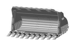 Reinforced rock bucket WA900-3.FLRX-150d-1300-12WC9-MX9.32