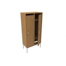 Metal-framed filing cabinet. Metal