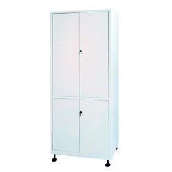 Medical metal two-section two-door cupboard with metal-metal doors for medicines ??-2.201-"Aibolit" TU 9452-0