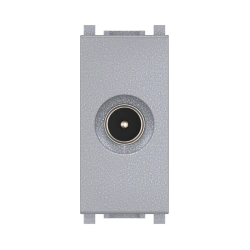 CADUCEUS ALING Experience Flush-mounted TV antenna socket single M/F, 1M, silver, Art. 74261.S