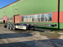 Three-axle semitrailer container trailer model PK-24 of modification PK-24N with axle unit BPW HSFALM 9010-15 V36 61.68.361.147Q