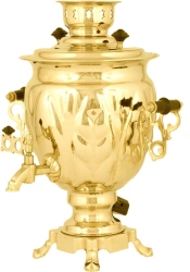 Electric samovar 3 litre acorn brass