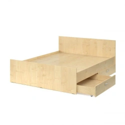 Double bed with drawers