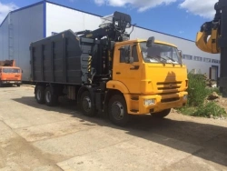 Special scrap truck TM2K65 with CMU produced by LLC "VELMASH-S", on chassis Kamaz 6540.